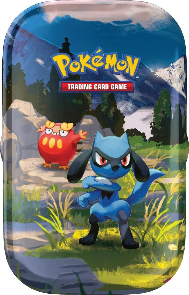 Ascended Heroes Mini Tin — Riolu & Darumaka sealed product packaging